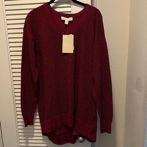 Michael Kors Burgundy Crewneck Sweater